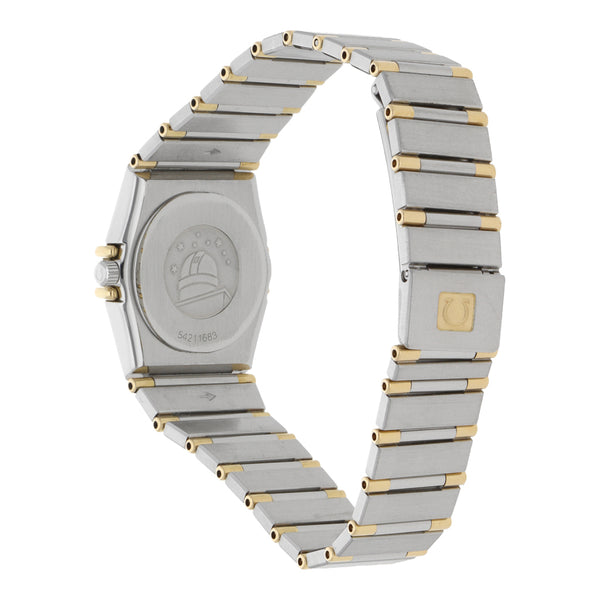 Reloj Omega para dama modelo Constellation vistas en oro amarillo 18 kilates.