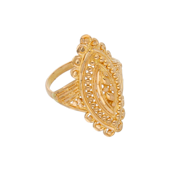 Anillo estilizado en oro amarillo 22 kilates.