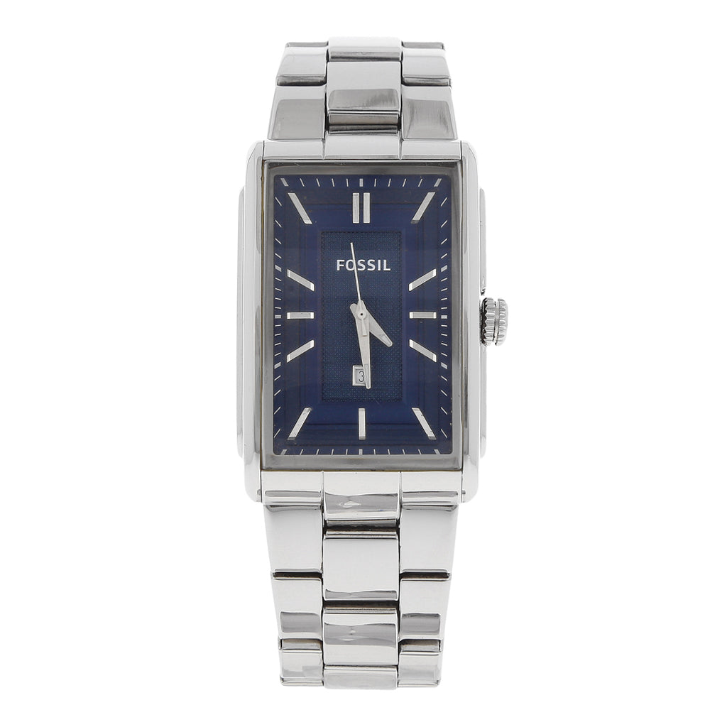 Reloj Fossil Rectangular Reloj Fossil Para Caballero En Acero