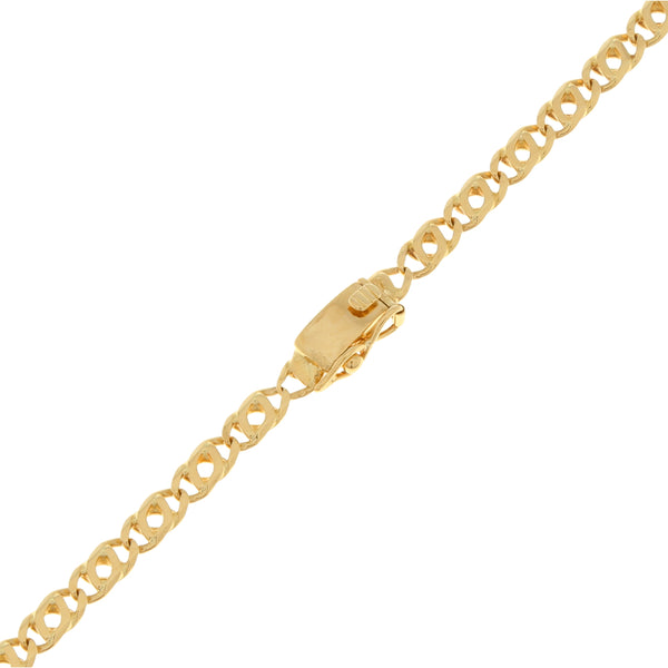 Collar eslabón nudo egipcio en oro amarillo 18 kilates.