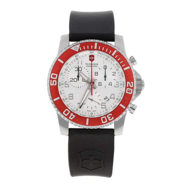 Reloj Victorinox Swiss Army para caballero en acero inoxidable correa caucho.