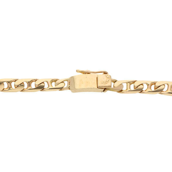 Pulsera eslabón nudo marino en oro amarillo 14 kilates.