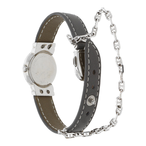 Reloj Charriol para dama en acero inoxidable y plata 925 correa piel.