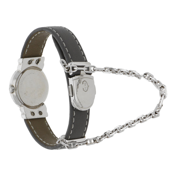 Reloj Charriol para dama en acero inoxidable y plata 925 correa piel.