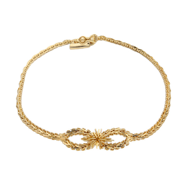 Pulsera eslabón boleado en oro amarillo 18 kilates.