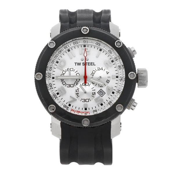 Reloj TW Steel para caballero en acero inoxidable correa silicona.