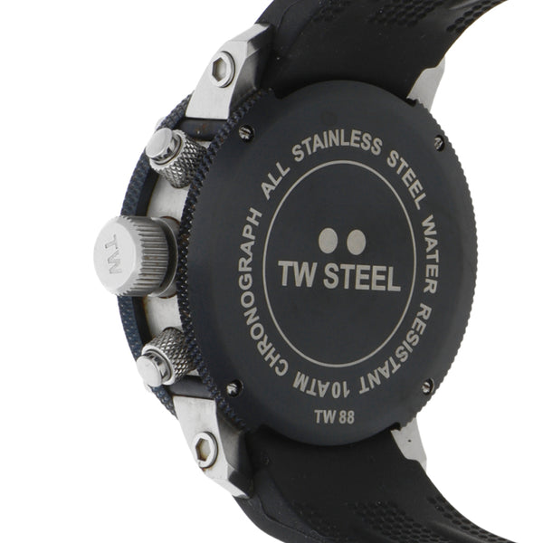 Reloj TW Steel para caballero en acero inoxidable correa silicona.