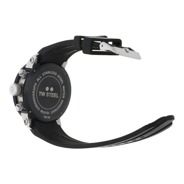 Reloj TW Steel para caballero en acero inoxidable correa silicona.