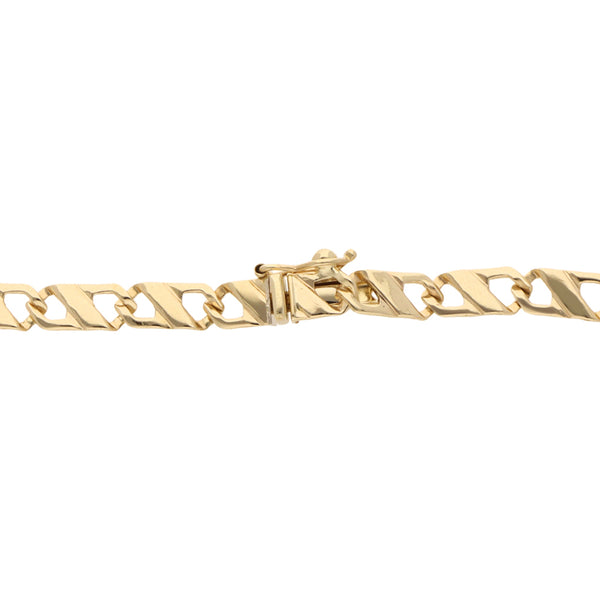 Pulsera eslabón nudo marino en oro amarillo 14 kilates.