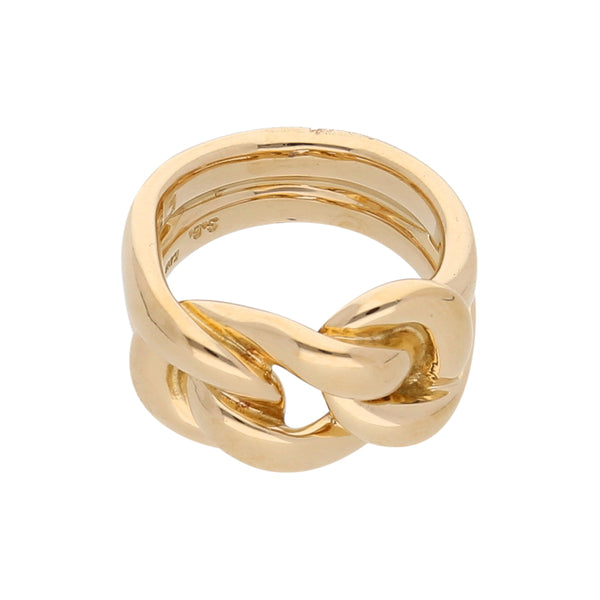 Anillo calado firma Tane en oro amarillo 18 kilates.