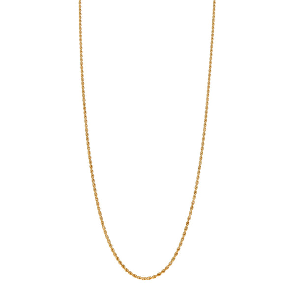 Collar eslabón torzal en oro amarillo 14 kilates.