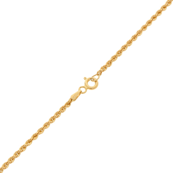 Collar eslabón torzal en oro amarillo 14 kilates.