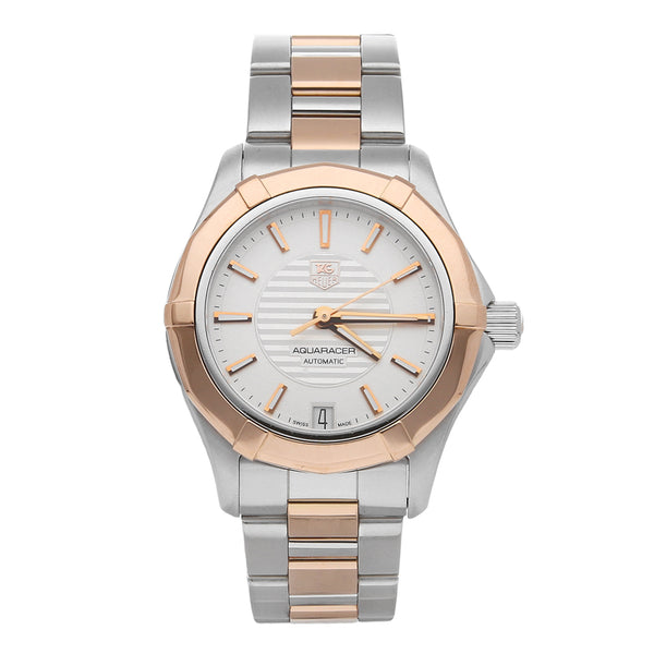 Reloj Tag Heuer para dama modelo Aquaracer vistas en oro rosa 18 kilates.