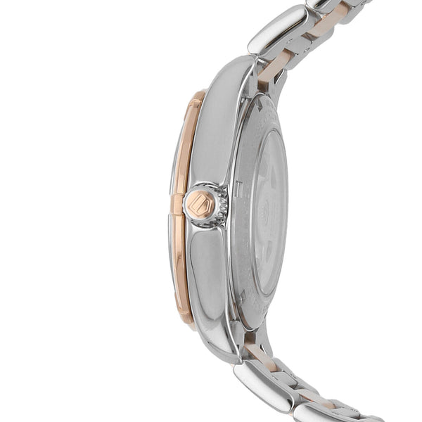 Reloj Tag Heuer para dama modelo Aquaracer vistas en oro rosa 18 kilates.