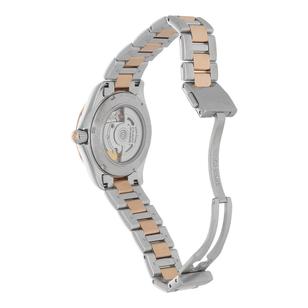 Reloj Tag Heuer para dama modelo Aquaracer vistas en oro rosa 18 kilates.