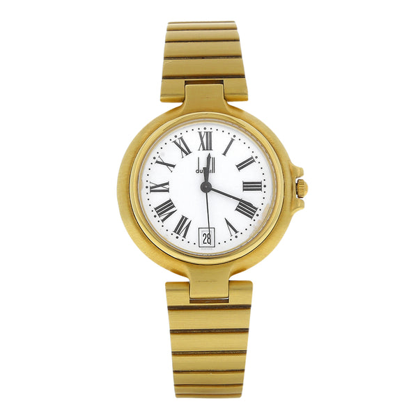 Reloj Dunhill para dama/unisex modelo Millennium en oro amarillo 18 kilates.