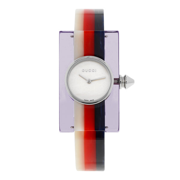 Reloj Gucci para dama modelo Plexiglas.