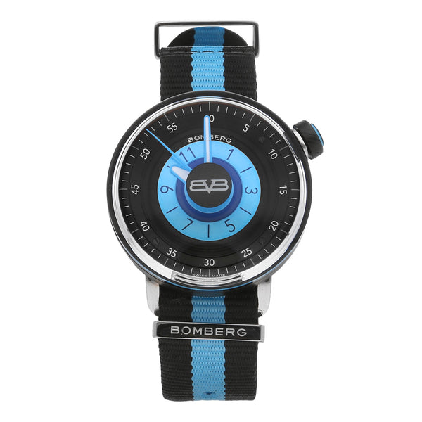 Reloj Bomberg para dama/unisex en acero PVD correa textil.