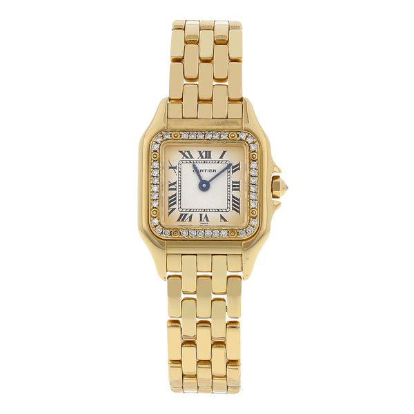 Reloj Cartier para dama modelo Panthere en oro amarillo 18 kilates.