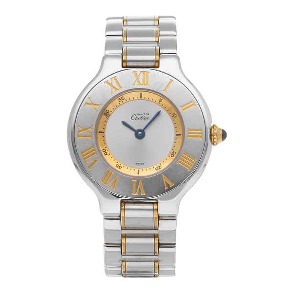 Reloj Cartier para dama modelo Must de Cartier vistas en oro amarillo 18 kilates.