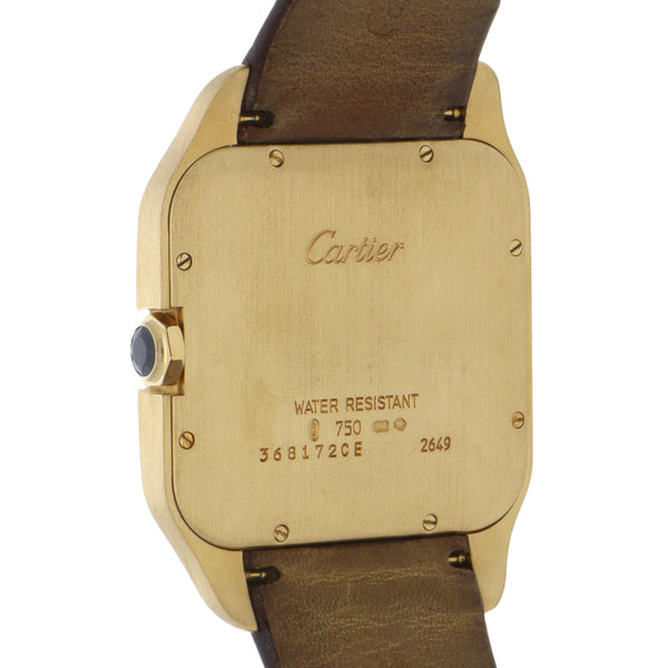 Reloj Cartier para caballero modelo Santos Dumont caja en oro rosa 18 kilates.