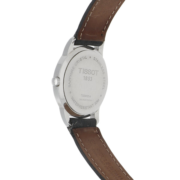 Reloj Tissot para caballero en acero inoxidable correa piel.