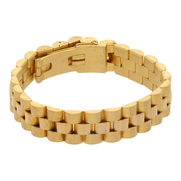 Pulsera para niño eslabón articulado en oro amarillo 18 kilates.