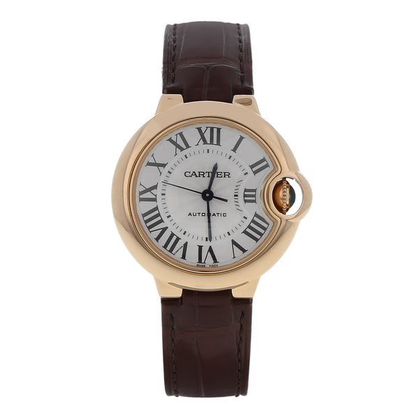 Reloj Cartier para dama modelo Ballon Blue caja en oro rosa 18 kilates.