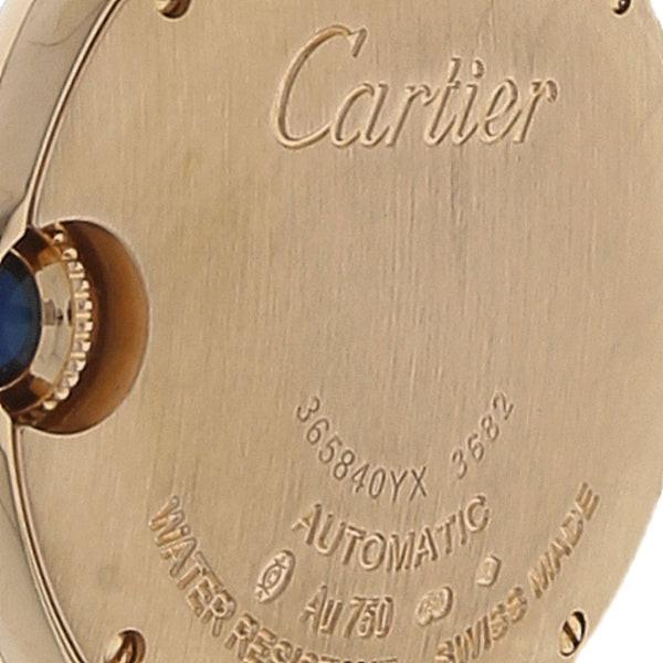 Reloj Cartier para dama modelo Ballon Blue caja en oro rosa 18 kilates.