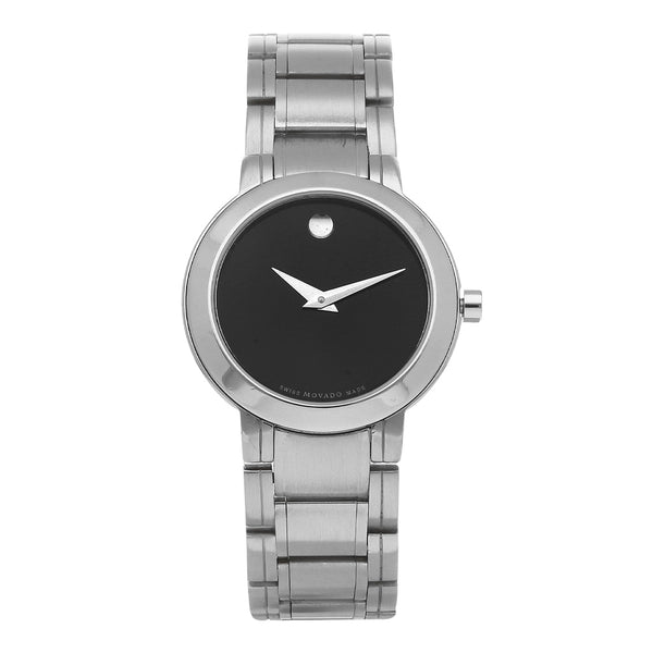 Reloj Movado para dama en acero inoxidable.