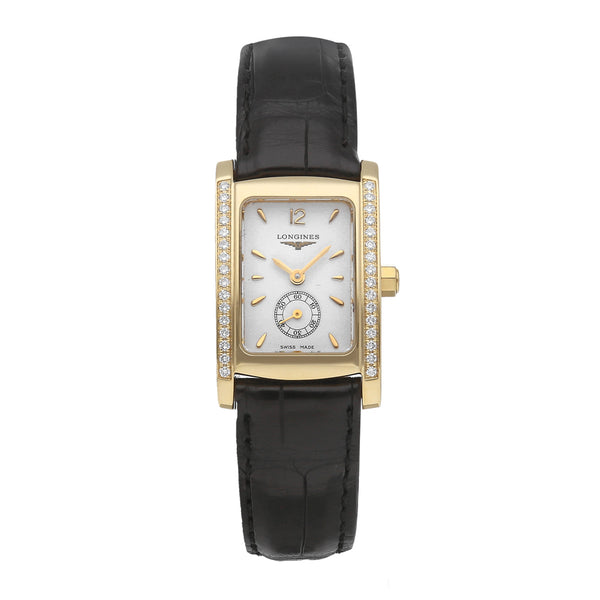 Reloj Longines para dama modelo Dolce Vita caja en oro amarillo 18 kilates.