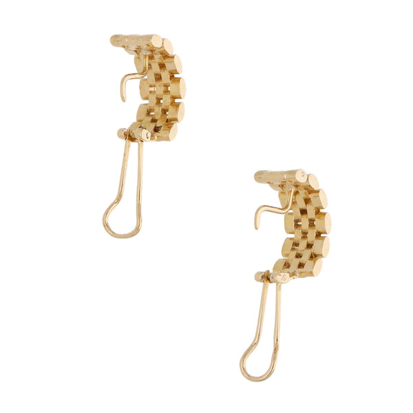 Aretes diseño especial en oro amarillo 18 kilates.