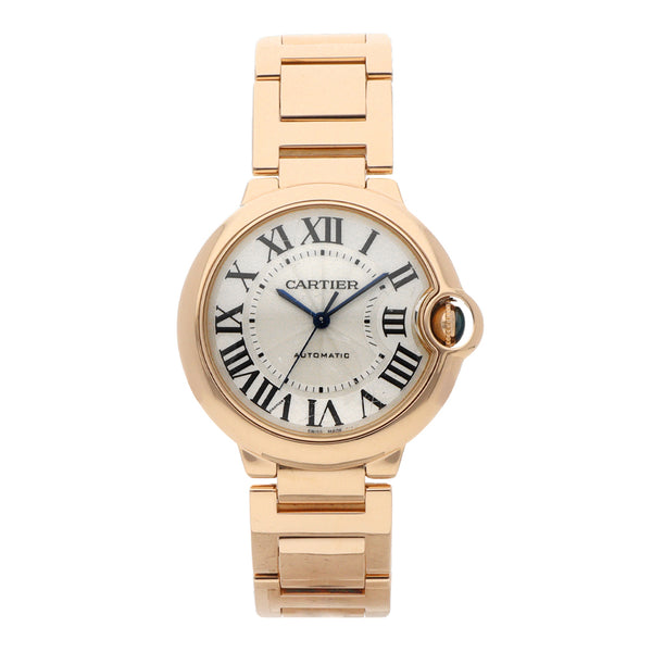 Reloj Cartier para dama modelo Ballon Bleu en oro rosa 18 kilates.