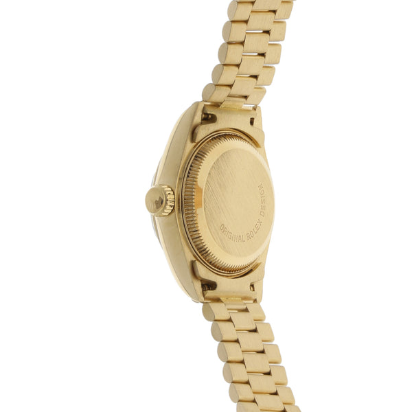 Reloj Rolex para dama modelo Oyster Perpetual DateJust en oro amarillo 18 kilates.