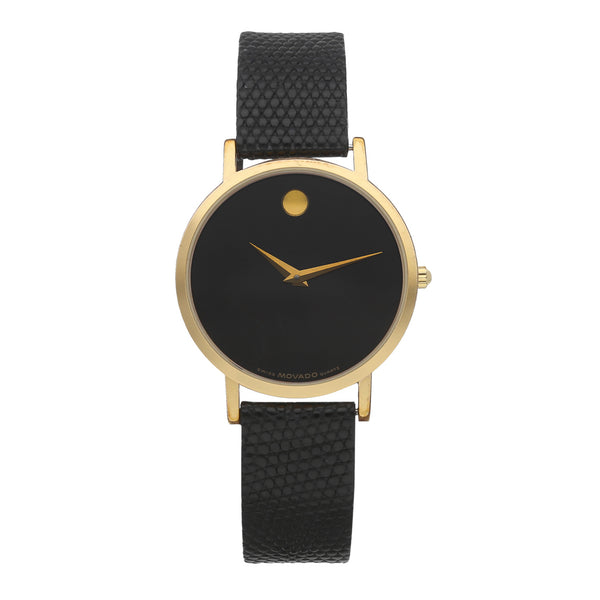 Reloj Movado para caballero en acero chapa pulso piel.