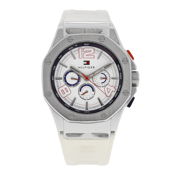 Reloj Tommy Hilfiger para caballero en acero inoxidable correa caucho.