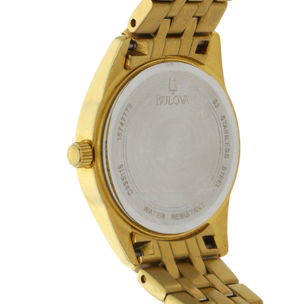 Reloj Bulova para dama en acero chapa.