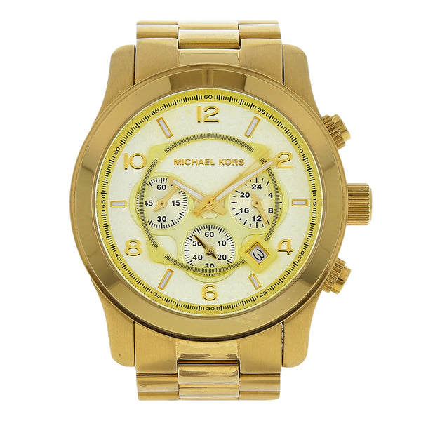 Reloj Michael Kors para caballero en acero chapa.