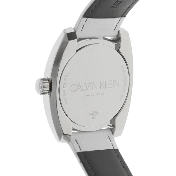 Reloj Calvin Klein para caballero en acero inoxidable correa piel.