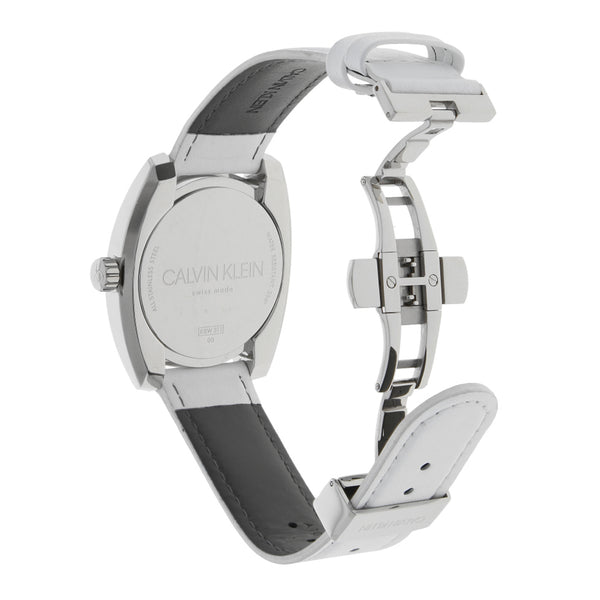 Reloj Calvin Klein para caballero en acero inoxidable correa piel.