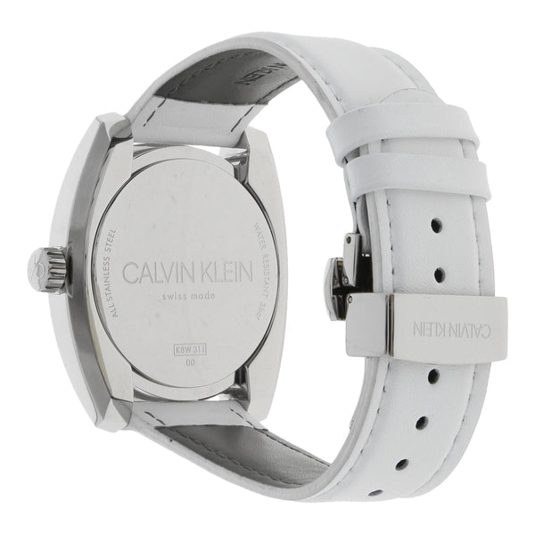 Reloj Calvin Klein para caballero en acero inoxidable correa piel.