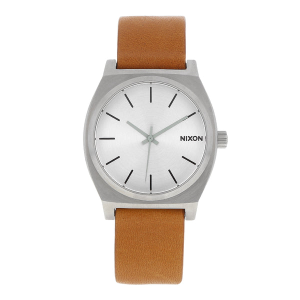 Reloj Nixon para caballero en acero inoxidable correa piel.