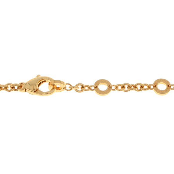 Pulsera eslabón combinado firma Bvlgari en oro amarillo 18 kilates.