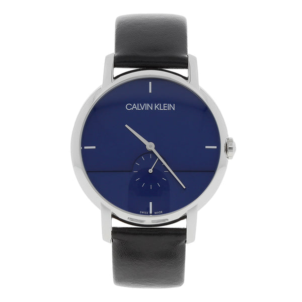 Reloj Calvin Klein para caballero en acero inoxidable correa piel.