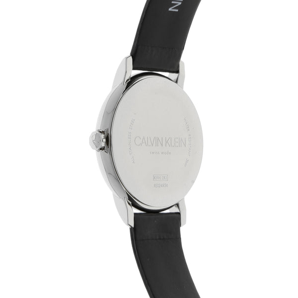 Reloj Calvin Klein para caballero en acero inoxidable correa piel.