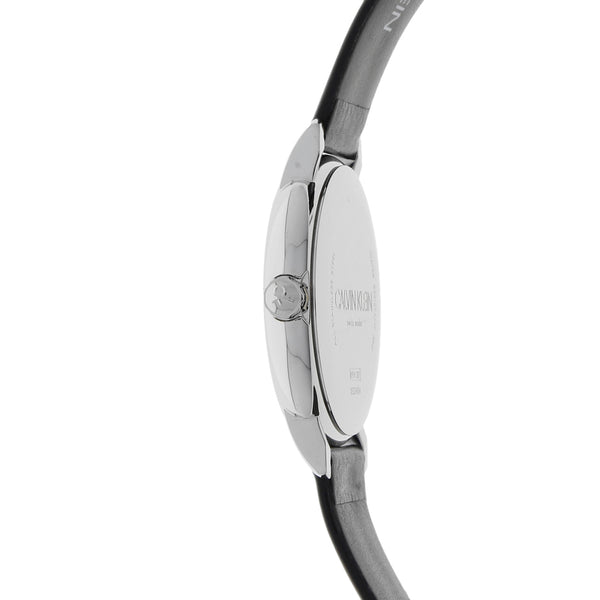 Reloj Calvin Klein para caballero en acero inoxidable correa piel.