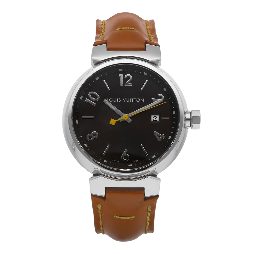 Reloj Louis Vuitton para caballero en acero inoxidable correa piel. –  Nacional Monte de Piedad
