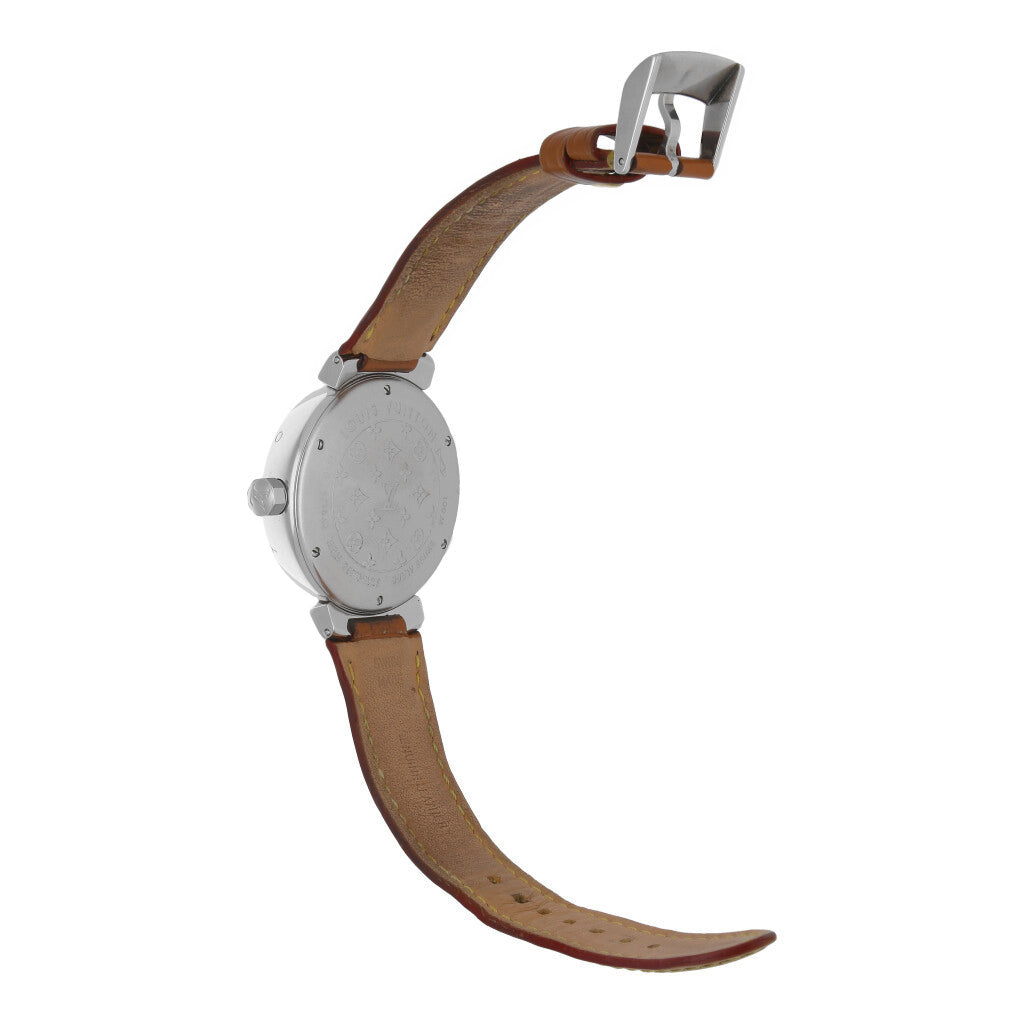 Reloj Louis Vuitton para caballero en acero inoxidable correa piel.