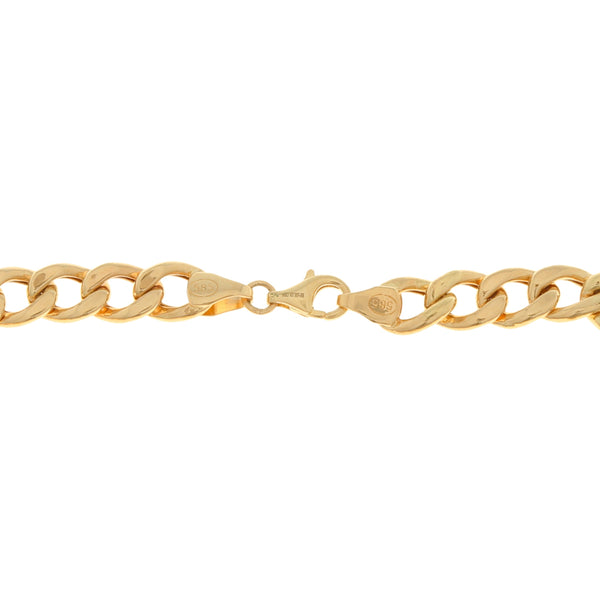 Pulsera eslabón barbado en oro amarillo 14 kilates.