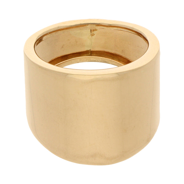 Anillo liso en oro amarillo 14 kilates.